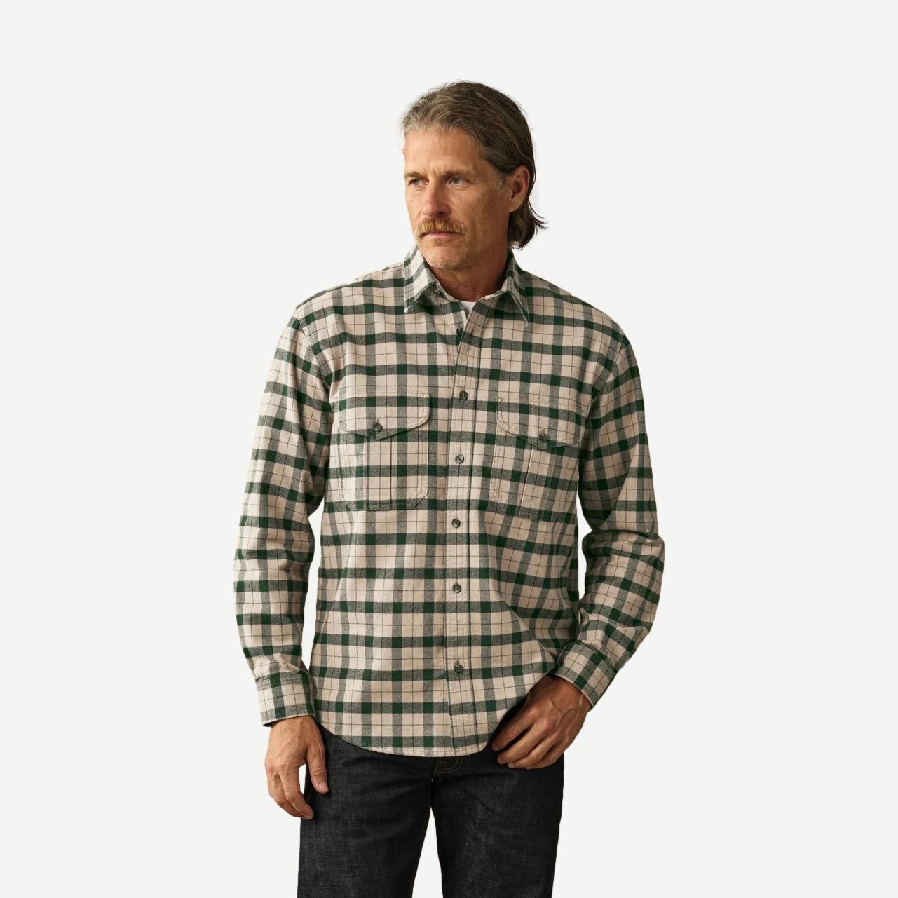 Alaskan Guide Shirt - Oatmeal / Pine Plaid - Galvanic.co