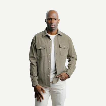 Textured Overshirt - Olive