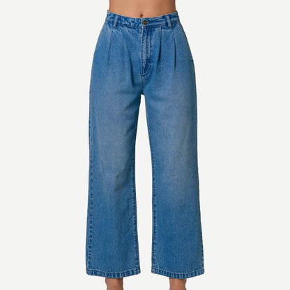 Chloe Pleat Pant - Azure - Galvanic.co