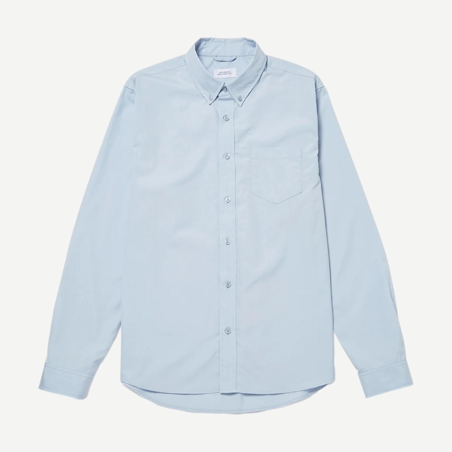 Crosby Twill LS Shirt - Sky Blue - Galvanic.co