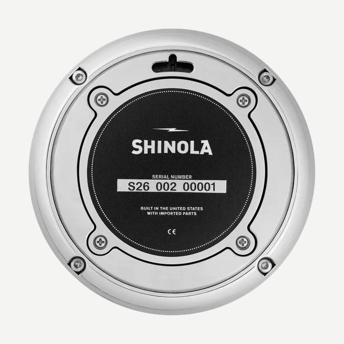 Desk Clock Runwell 6" - Chrome/Navy