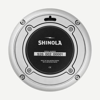 Desk Clock Runwell 6" - Chrome/Navy