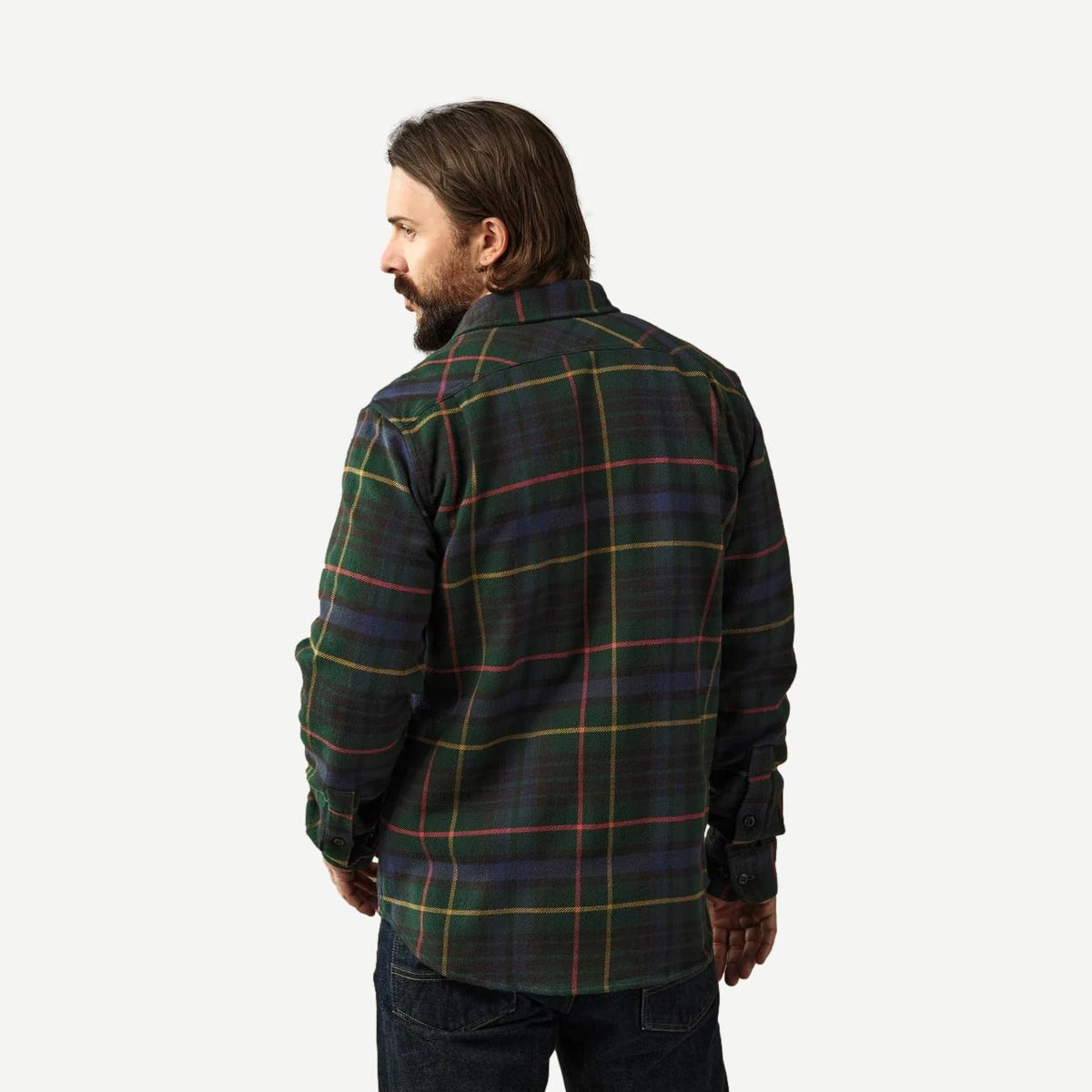 Vintage Flannel Workshirt - Green/Navy Plaid