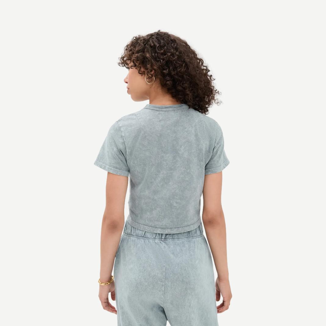 Daria Crop Tee - Slate Grey Mineral - Galvanic.co