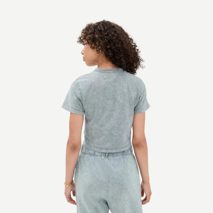 Daria Crop Tee - Slate Grey Mineral - Galvanic.co