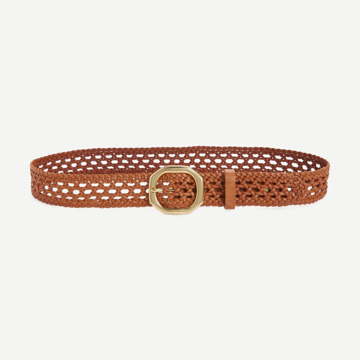 Audrey Woven Belt - Oak Brown