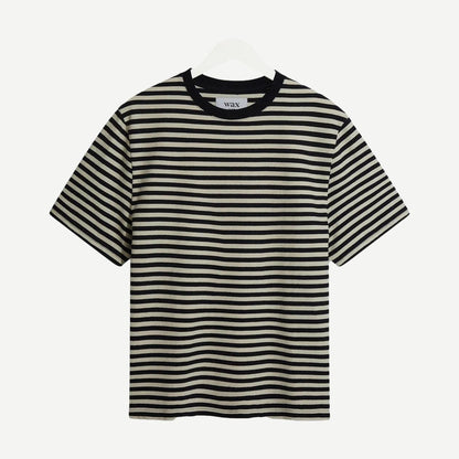 Dean SS Tee Jolt Stripe - Navy/Ecru