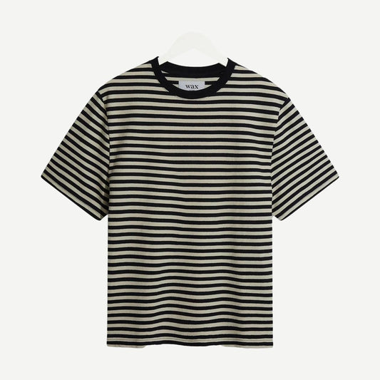 Dean SS Tee Jolt Stripe - Navy/Ecru