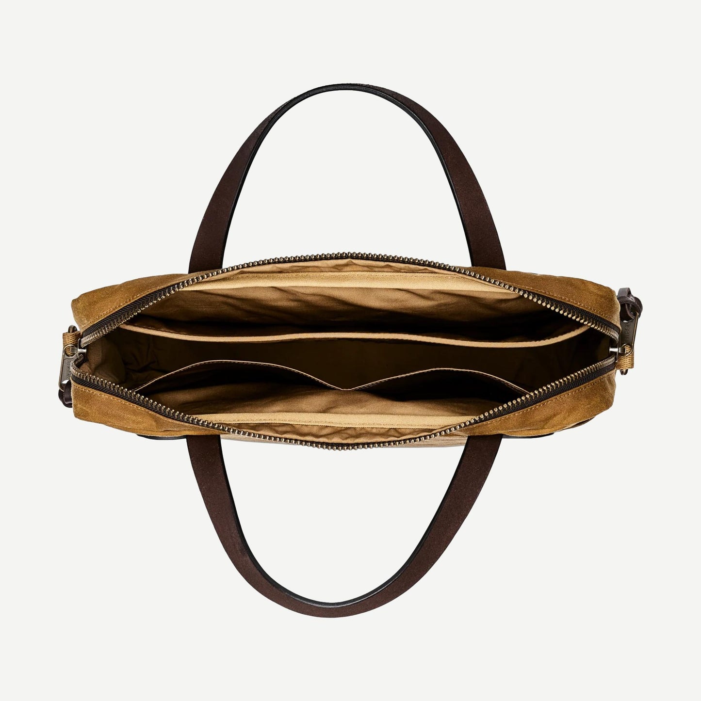 Tin Cloth Compact Briefcase - Dark Tan
