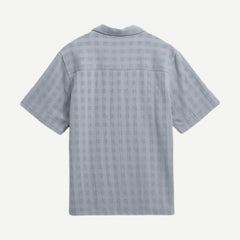 Didcot SS Shirt - Open Weave Grid Pale Blue - Galvanic.co