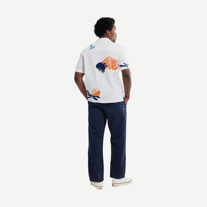 Didcot SS Shirt Chunky Flower - Ecru/Multi - Galvanic.co