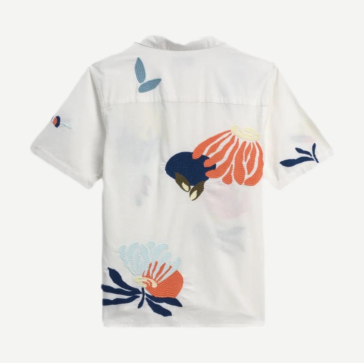 Didcot SS Shirt Chunky Flower - Ecru/Multi - Galvanic.co