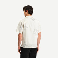 Didcot SS Shirt - Oversized Floral Ecru/Pale Blue - Galvanic.co