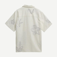 Didcot SS Shirt - Oversized Floral Ecru/Pale Blue - Galvanic.co