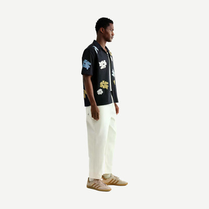 Didcot SS Shirt Flower Applique - Navy/Multi - Galvanic.co