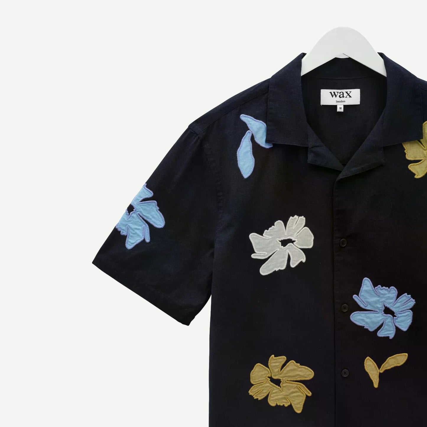 Didcot SS Shirt Flower Applique - Navy/Multi - Galvanic.co