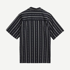 Didcot SS Shirt W. Pocket - Fleck Stripe Navy - Galvanic.co