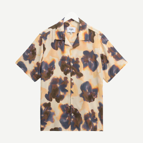 Didcot SS Shirt - Blur Floral Peach/Blue - Galvanic.co