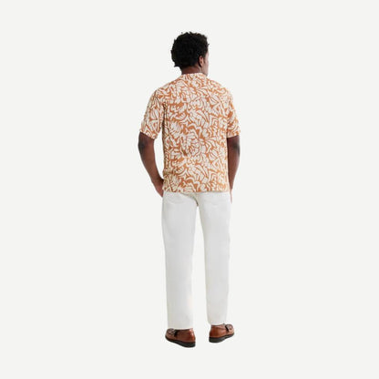 Didcot SS Shirt Two Tone Floral - Tan/Beige - Galvanic.co