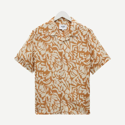 Didcot SS Shirt Two Tone Floral - Tan/Beige - Galvanic.co