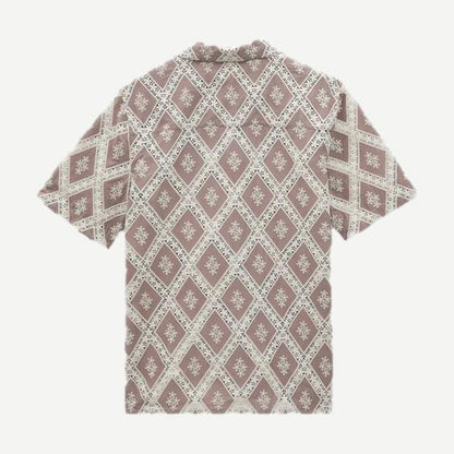 Didcot Shirt Diamond Lace - Taupe/Ecru - Galvanic.co