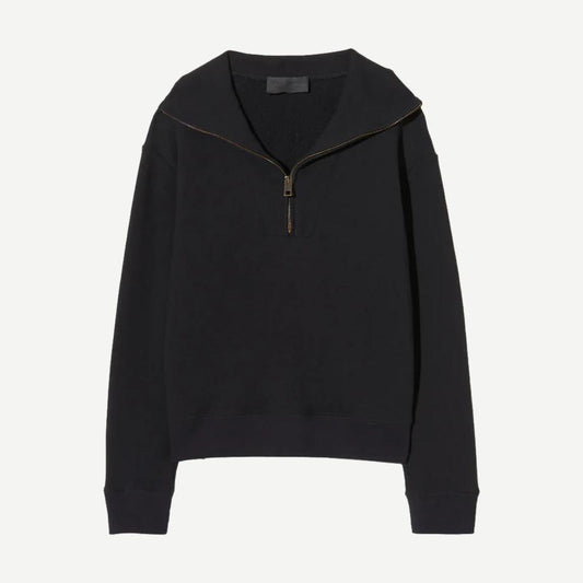 Diya Quarter Zip Sweatshirt - Black - Galvanic.co