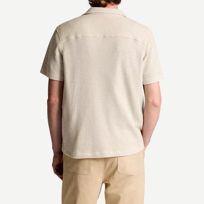 Macro Waffle S/S Cabana Button Down - Blanco - Galvanic.co