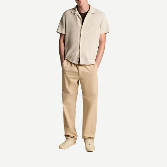 Macro Waffle S/S Cabana Button Down - Blanco - Galvanic.co