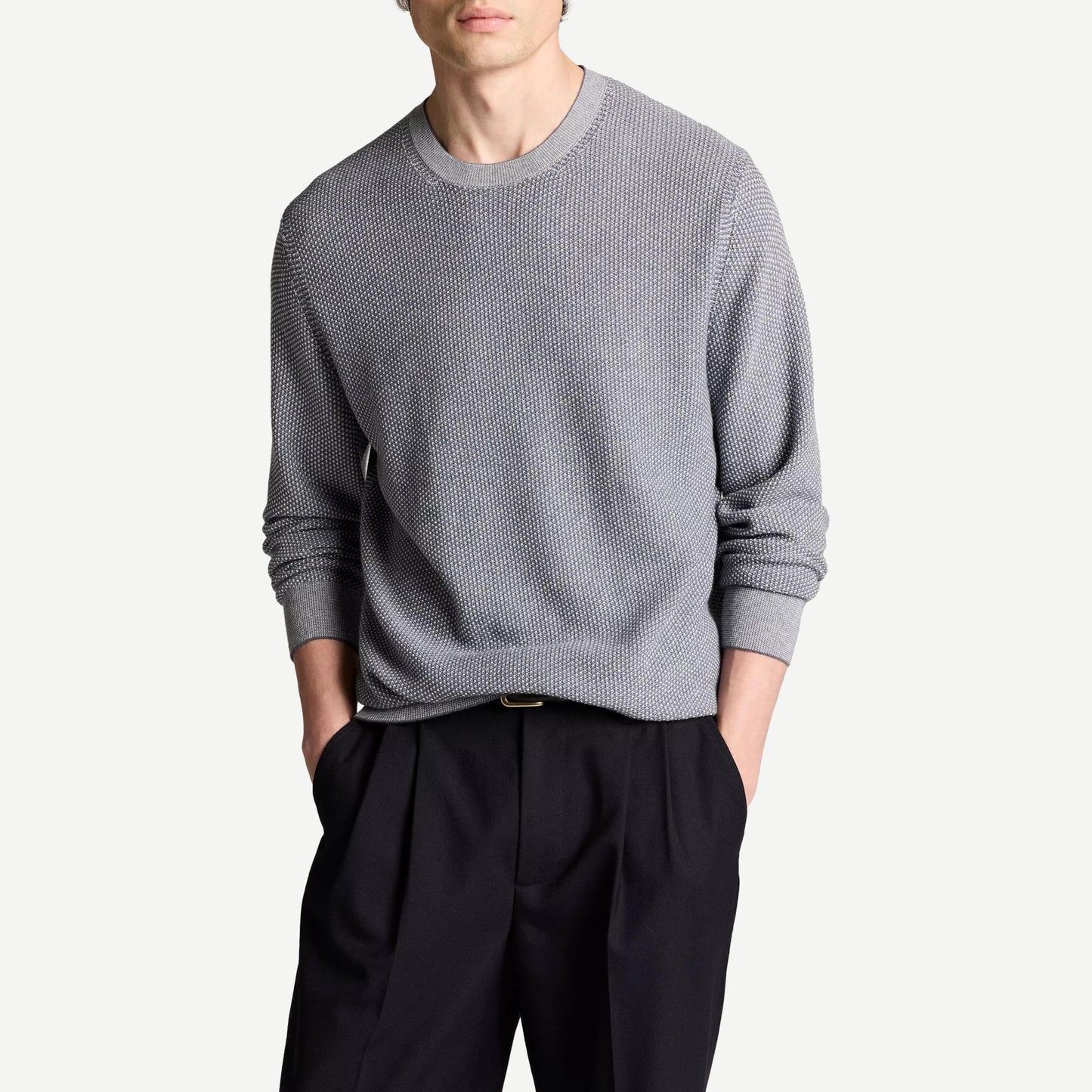 Geo Jacquard L/S Crew - Dyelot - Galvanic.co