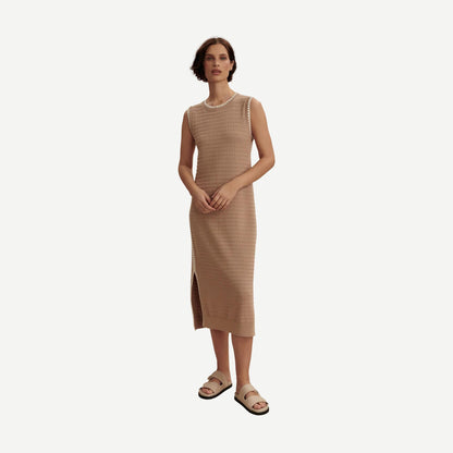 Dwight Tank Knit Dress- Light Taupe - Galvanic.co