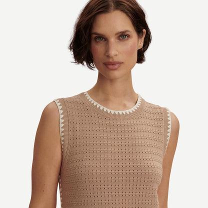 Dwight Tank Knit Dress- Light Taupe - Galvanic.co