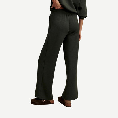 The Wide Leg Pant - Olive Marl