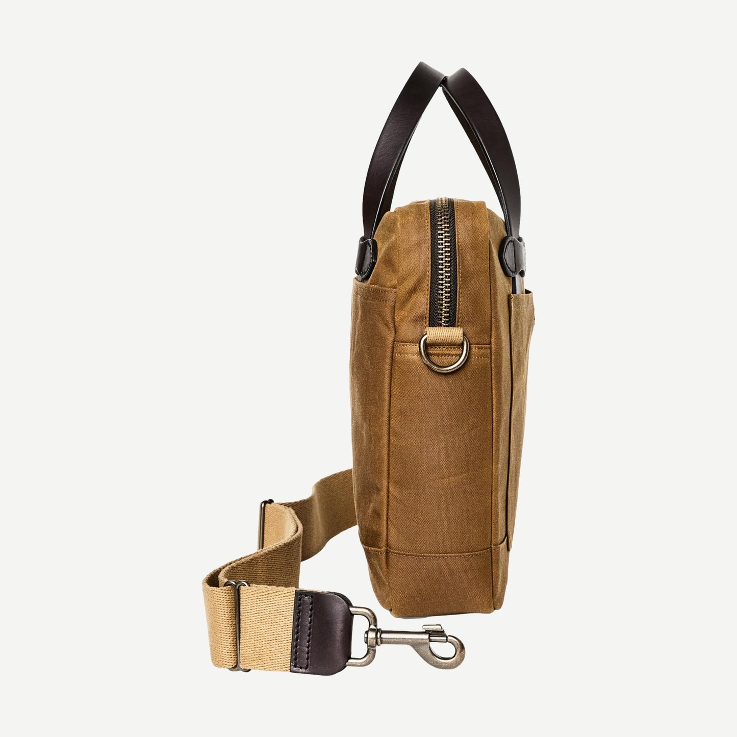 Tin Cloth Compact Briefcase - Dark Tan