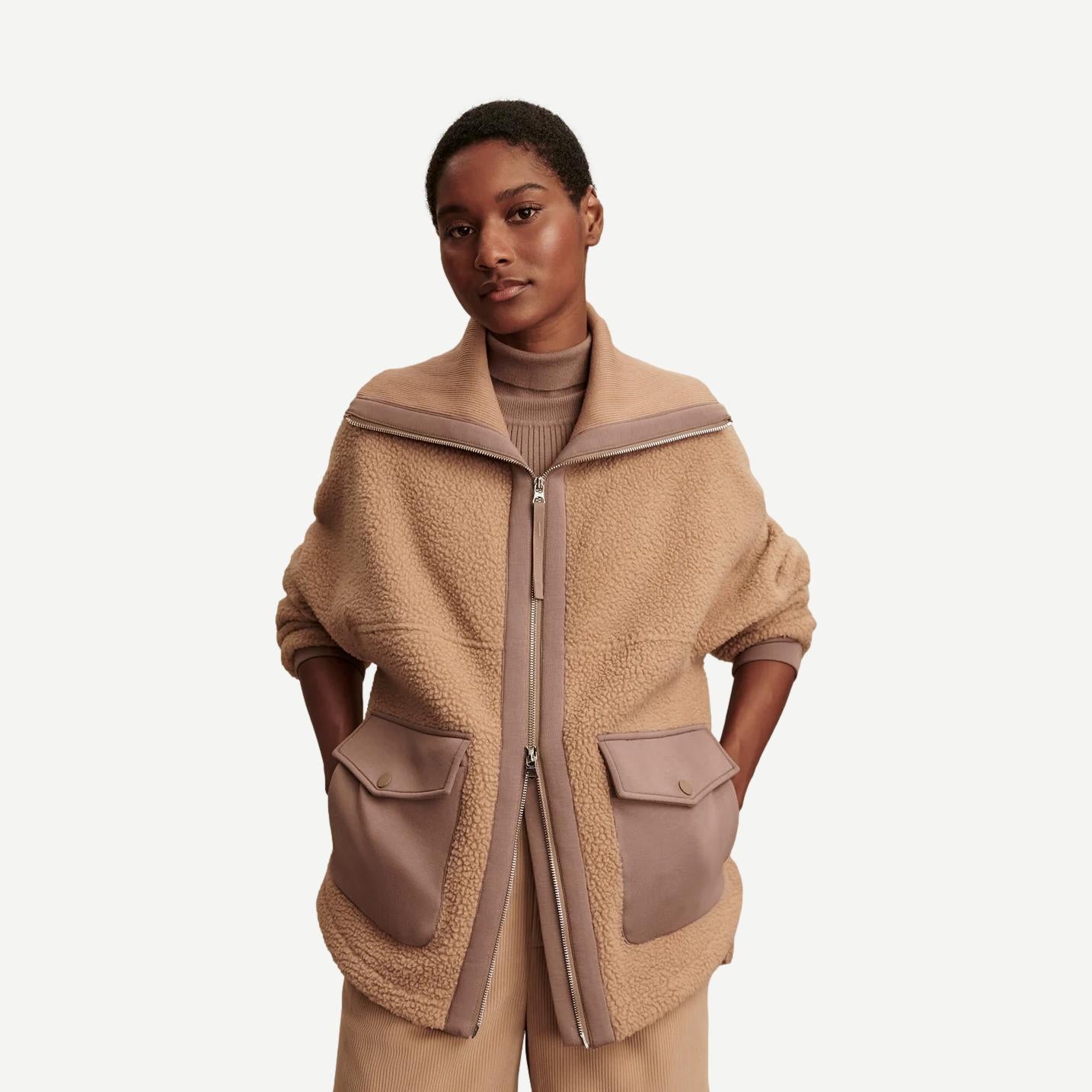 Eleanor Patch Pocket Fleece - Chanterelle