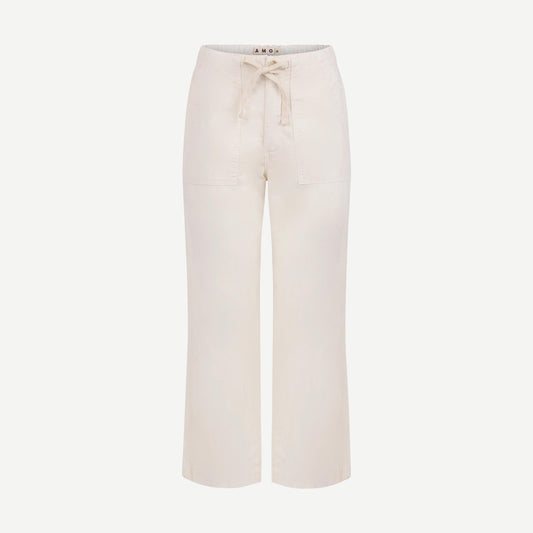 Easy Drawstring Slouch Crop - Bone - Galvanic.co
