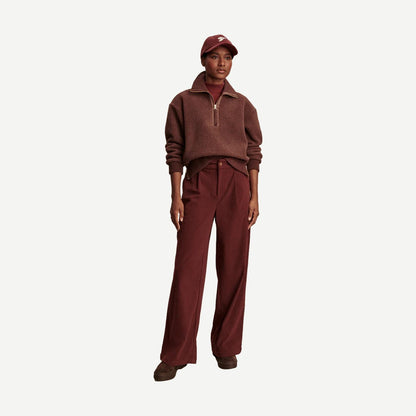 Roselle Half Zip Fleece - Mahogany