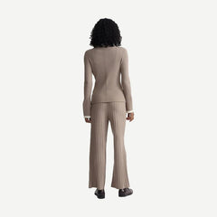 Ravena Rib Knit High Neck Top - Fungi - Galvanic.co