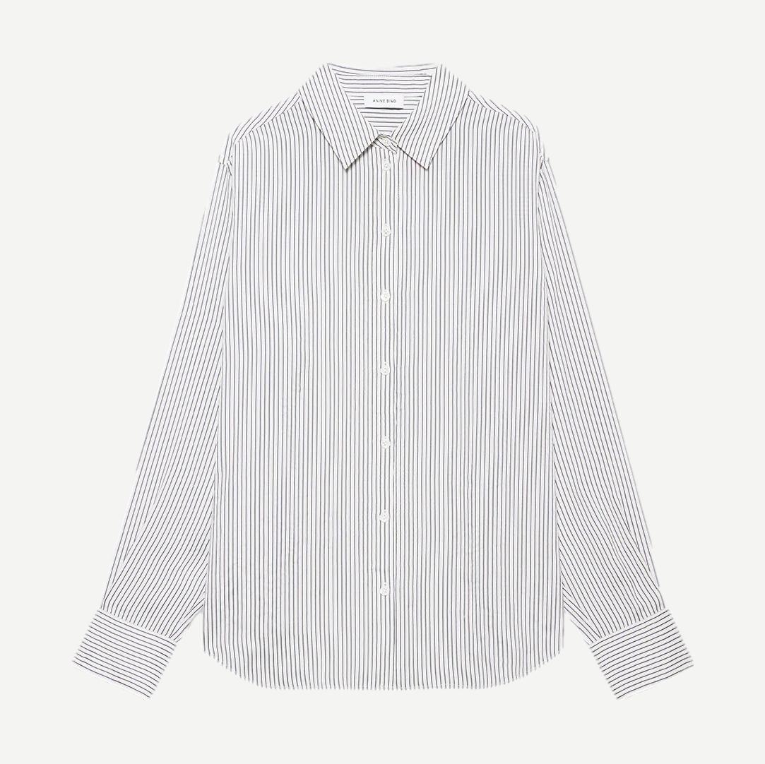 Essie Shirt - White And Navy Stripe - Galvanic.co