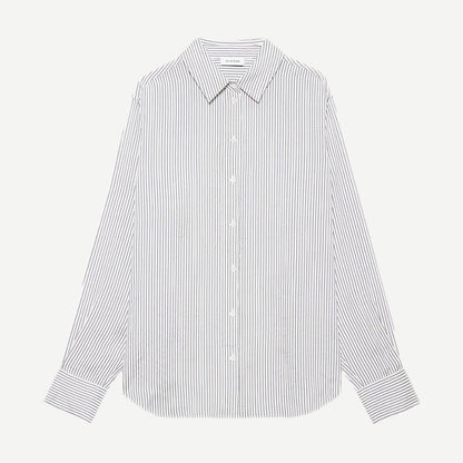 Essie Shirt - White And Navy Stripe - Galvanic.co