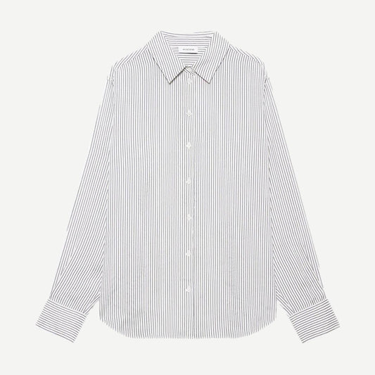 Essie Shirt - White And Navy Stripe - Galvanic.co