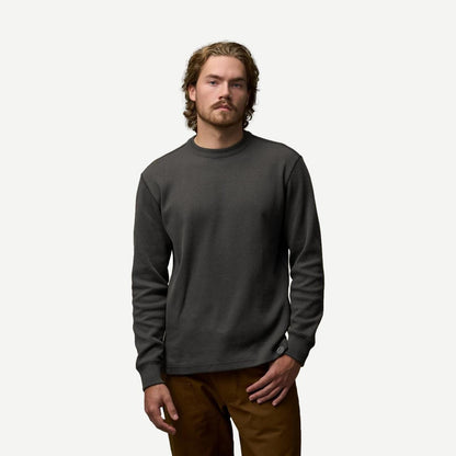 Waffle Knit Thermal L/S Crew - Faded Black