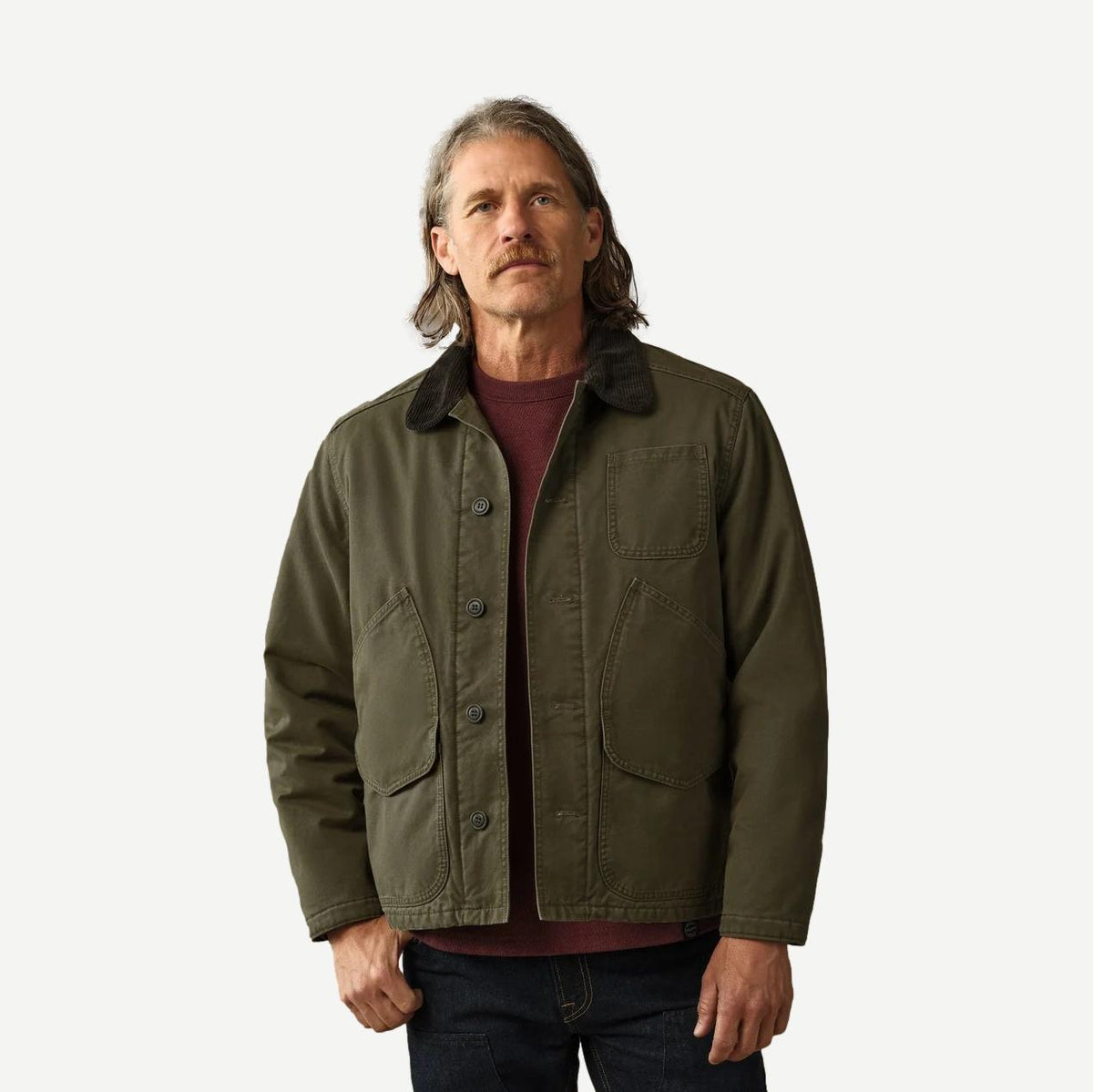 Insulated Canvas Outfitter Jacket - Dark Olive