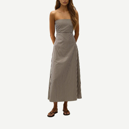 Casimiro Midi Dress - Rita Stripe Port