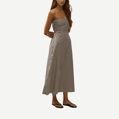 Casimiro Midi Dress - Rita Stripe Port