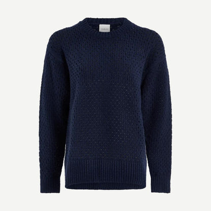 Grady Boucle Knit Sweater - Evening Blue