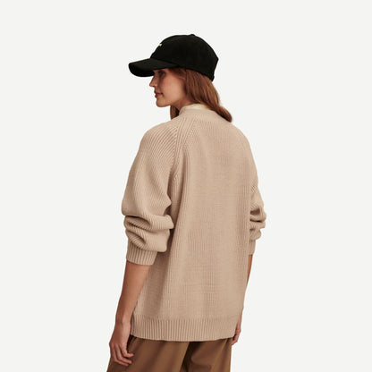 Sitges Button Through Knit - Cement