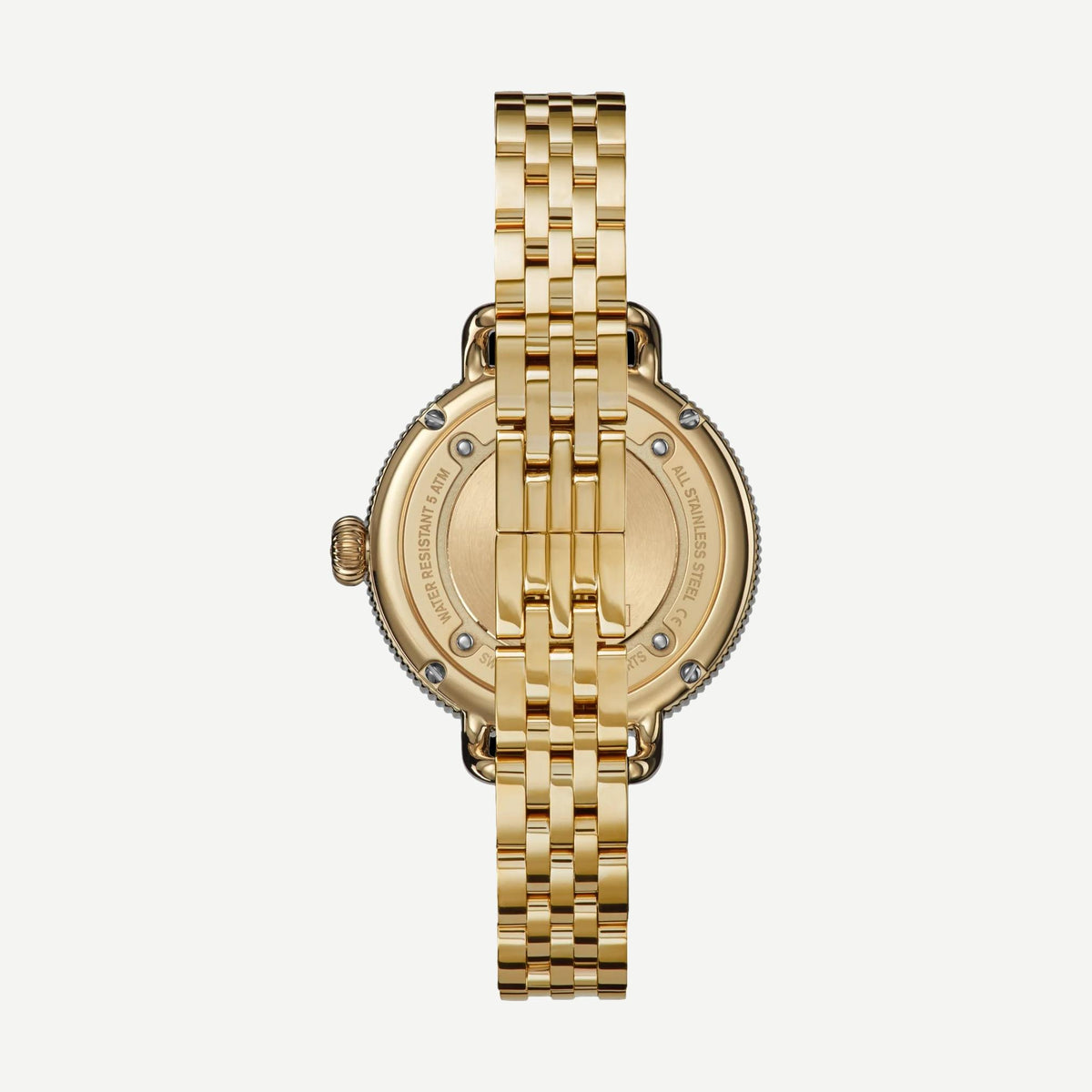 Shinola Birdy 31mm Gold watch with gray MOP dial and gold-tone case