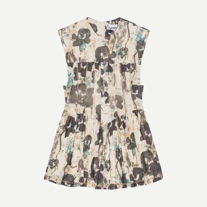 Printed Marl Mesh Corset Mini Dress - Afterglow - Galvanic.co