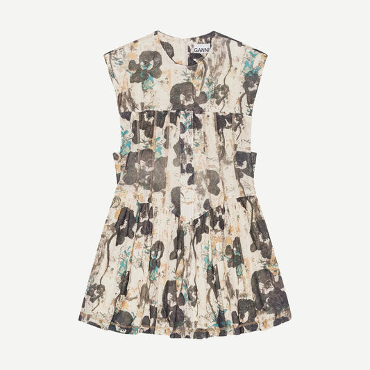 Printed Marl Mesh Corset Mini Dress - Afterglow - Galvanic.co