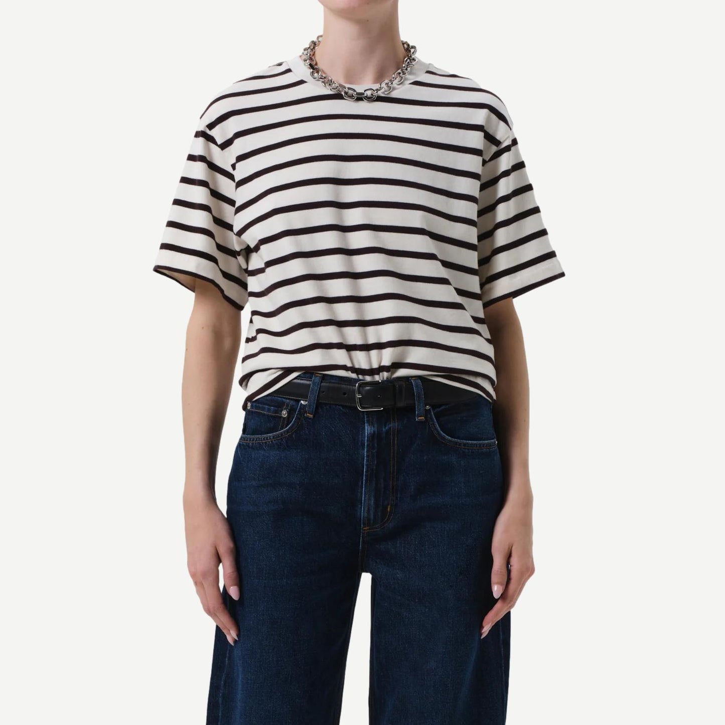 Goldie Tee - Chocolate Stripe - Galvanic.co